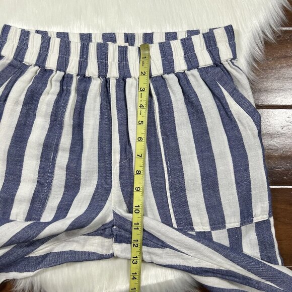 Pact Women's Size Medium Blue White‎ Stripe Organic Cotton Hemp Pull On Pants - Picture 4 of 10